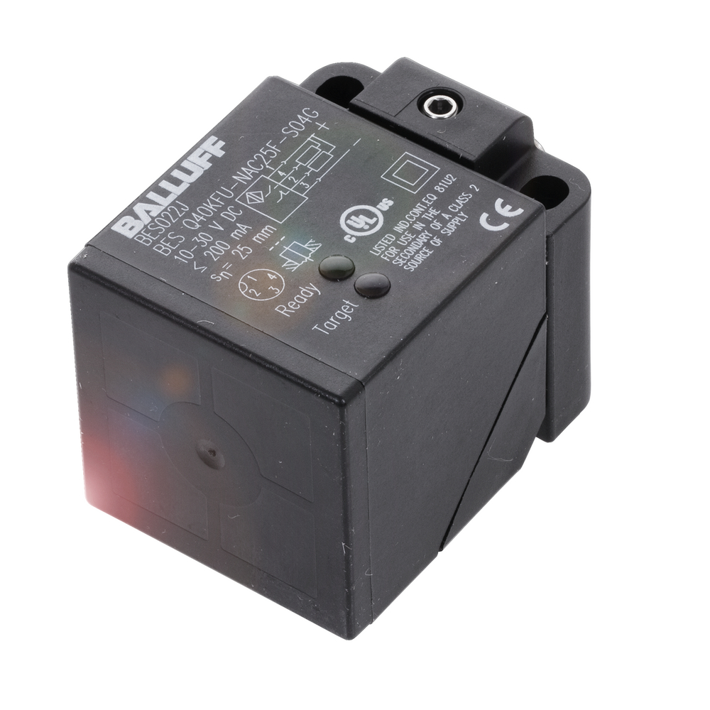 BES Q40KFU-PSC35E-S04G Inductive sensor, 40 x 40 x 62 mm, Connector, Normally open (NO), Rated operating distance Sn=35 mm, non-flush, Housing materia