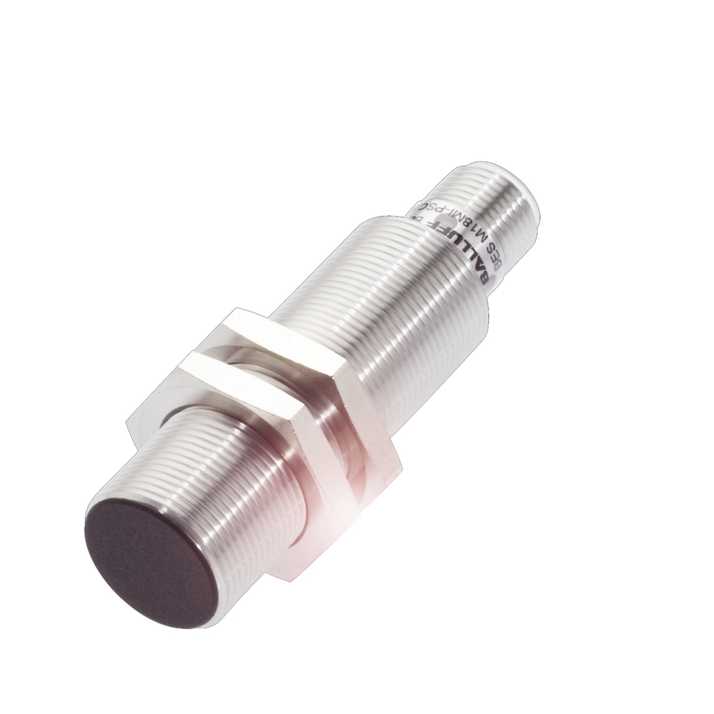 BES M18MI-PSC80B-S04G Inductive sensor, Ø 18 x 65 mm, Connector, Normally open (NO), Rated operating distance Sn=8 mm, for flush mounting, Housing mat