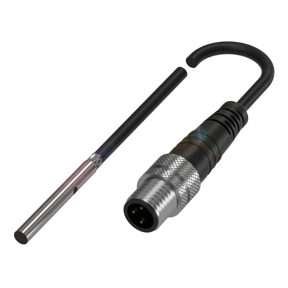 BES 516-3044-G-E4-C-S49-00,3 Inductive sensor, Ø 3 x 27 mm, Cable with connector, Normally open (NO), Rated operating distance Sn=1 mm, for flush moun