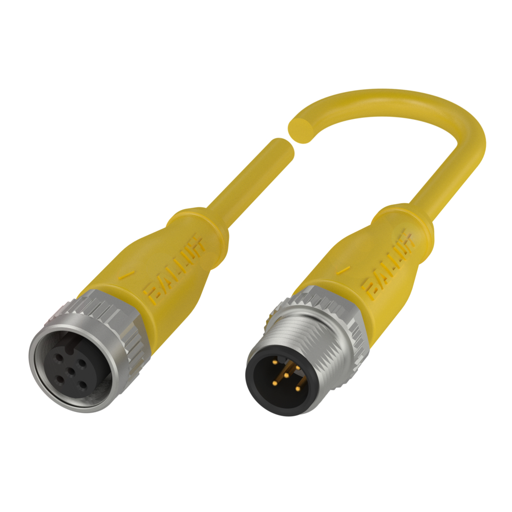 BCC M415-M415-3A-313-EX45T2-100 Double-Ended Cordsets, Connector 01, style=M12x1, Connector 02, style=M12x1, Cable jacket, material=TPE, Cable length