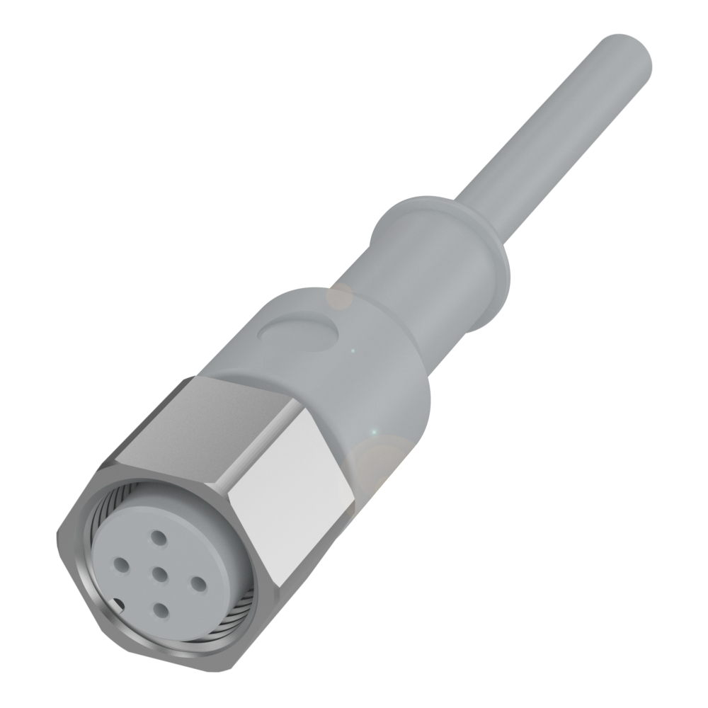 BCC S4B5-0000-1A-003-YX8434-050-C009 Single-Ended Cordsets, Connector 01, style=M12x1, Cable jacket, material=TPE-V, Cable length L=5.00 m