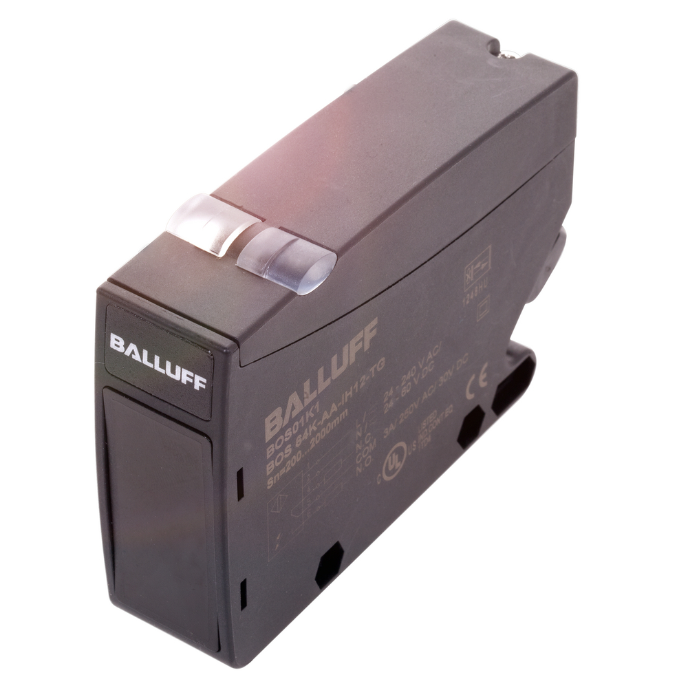 BOS 64K-AA-IH12-TG Photoelectric sensor, Background suppression, Connection type=Screw terminal, Switching output=Relay NO/NC Change-over contact, Ran