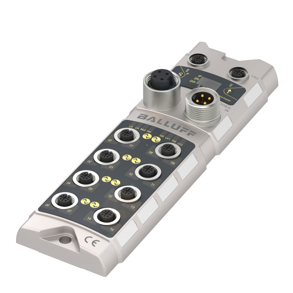 BNI EIP-508-105-Z015 Active splitter, EtherNet/IP, IO-Link function=Master, IO-Link version=1.1, Auxiliary interfaces, number=8x IO-Link, Inputs, numb