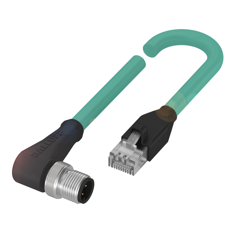 BCC M424-E894-8G-695-EX64N9-100 Double-Ended Cordsets, Connector 01, style=M12x1, Connector 02, style=RJ45, Cable jacket, material=TPE, Cable length L