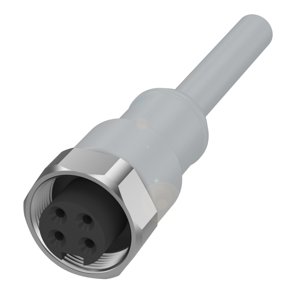 BCC C3B4-0000-10-003-YX84A5-050-C009 Single-Ended Cordsets, Connector 01, style=7/8", Cable jacket, material=TPE-V, Cable length L=5.00 m