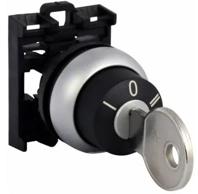 3-POS MOM KEY SEL SWTCH SIL-BZL MS2 WD-0