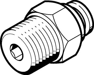 QB-10-32-UNF-5/32-U / Push-in fitting QB-10-32-UNF-5/32-U