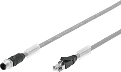 NEBC-D12G4-ES-1-S-R3G4-& / Connecting line NEBC-D12G4-ES-1-S-R3G4-&