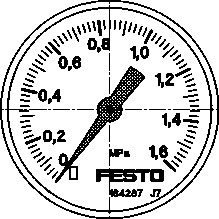 MA-40-1,6-G1/8-MPA / Pressure gauge  MA-40-1,6-G1/8-MPA