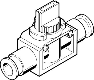 Image HE-2-QS-8 / Shut-off valve  HE-2-QS-8