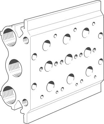 PRS-3/8-3-B / Manifold block  PRS-3/8-3-B