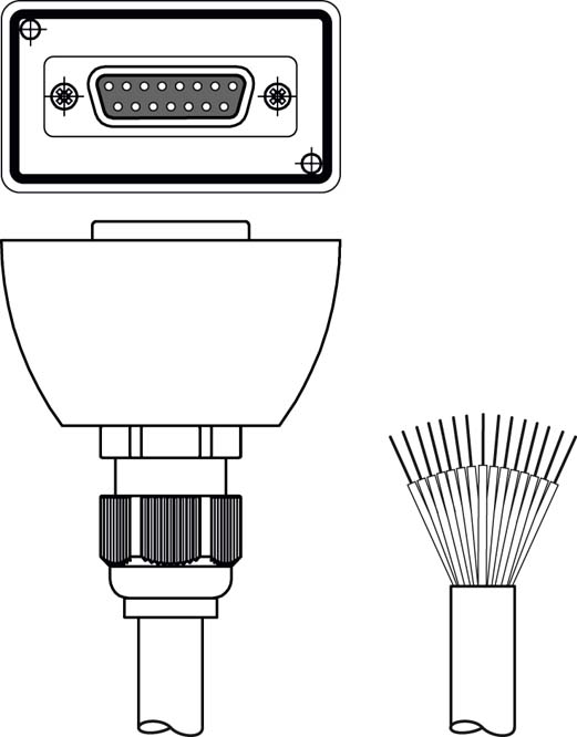 CB-D15E-5000S-11GF Connection cable