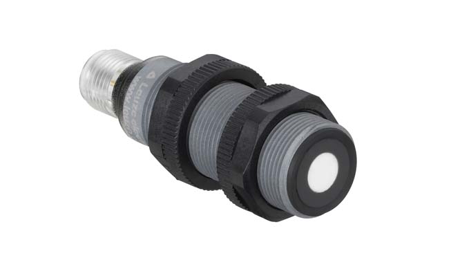HTU318-1200/4T-M12 / Ultrasonic sensor Operating range: 0.08 ... 1.2 m; Opening angle: 8 °; Direction of beam: Front; Switching frequency: 5 Hz; Suppl