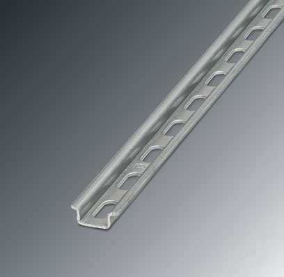 NS 15 BLK PERF 2000MM VPE 10    DIN rail, material: steel, perforated, height 5.5 mm, width 15 mm, length: 2 m