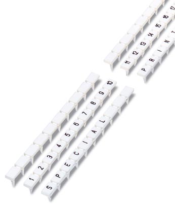 BN-ZB 7,5/WH:UNBEDRUCKT    BN Zack strip, unprinted: 10-section, for individual labeling with M-PEN or CMS system, sufficient for labeling 100 termina