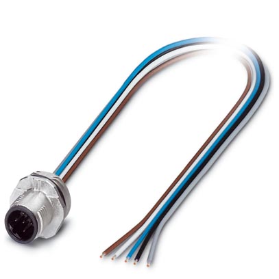 SACC-E-MSB-5CON-M16/0,5 SCO    Fieldbus flush-type plug, INTERBUS/PROFIBUS, 5-pos., M12 SPEEDCON, B-coded, front/screw mounting with M16 thread, with