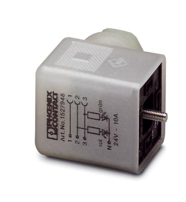 SACC-V-5CON-PG9/AD-2L 24V    Valve connector, 5-pos., type A, for pressure switch, 2 LEDs, without protective circuit, screw connection, cable screw c