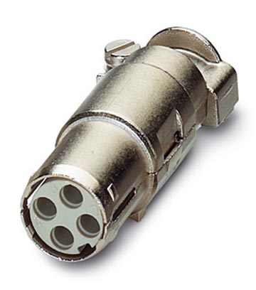 HC-M-EMV-BU/3-9,5    HEAVYCON EMC connector, female insert, 4-pos., to connect shielded conductors with 4-9 mm external conductor diameter