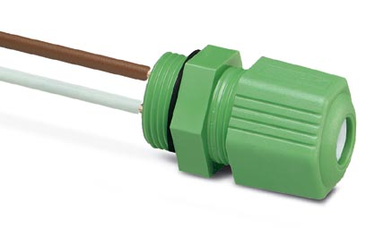 Q 0,75/3A50/9-M16KU-ESA    QUICKON panel feed-through, for the front wall assembly with 50 cm long wires, 3-pos.