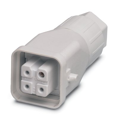 HC-A3-BUQ1,5-TFL-G-PA    HEAVYCON QUICKON sleeve housing A3, for single locking latch, 3-pos., with PE connection, socket, QUICKON connection, straigh