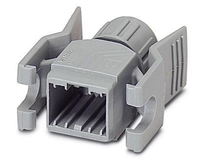 VS-08-T-G-RJ45/IP20    RJ45 sleeve housing, IP20, for pin insert VS-08-ST-RJ45, with push-pull interlocking for panel mounting frames, inverted design