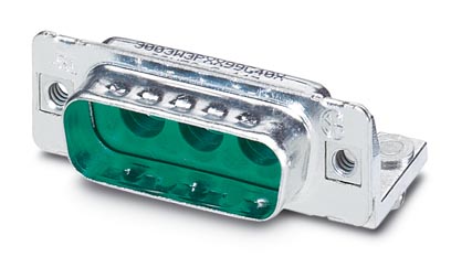 VS-15-ST-DSUB-3P-LH    D-SUB contact carrier, shell size 2, accommodation for 3 combined contacts, contact type pin, fixing with 4-40 UNC thread and s