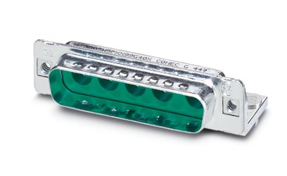 VS-25-ST-DSUB-5P-LH    D-SUB contact carrier, shell size 3, accommodation for 5 combined contacts, contact type pin, fixing with 4-40 UNC thread and s