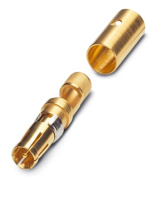 VS-BU-KX-50-RG58    Coaxial contact, for D-SUB combination inserts, solder cup, socket, straight, for cable RG 58, gold-plated