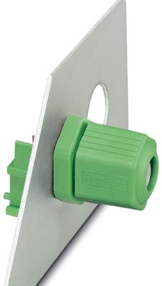 Q 1,5/2L180/11KU-DSI    Panel feed-through, for internal wall mounting, with dip-solder connection, length of the solder pin: 3.8 mm, hole ? 2-pos. =