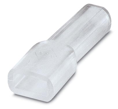 PT/FS 4,8    Insulating sleeve, as touch protection, for 4.8 mm slip-on sleeves, slide onto the conductor before