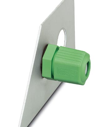 Q 0,75/3FL/ 9-M16KU-ESA BK    QUICKON panel feed-through, for external wall mounting with manual solder/slip-on connection, 2.8 x 0.8 mm, 3-pos.