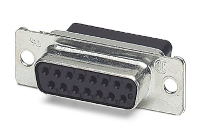 VS-15-BU-DSUB-CD-MG    D-SUB contact carrier, shell size 2, for 15 signal contacts, contact type socket, for crimp contacts, straight, fixing with 4-4