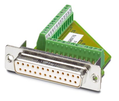 VS-25-BU-DSUB/25-MPT-0,5    D-SUB contact insert, shell size 3, with 25 signal contacts, female contact type, screw connection, straight, for panel mo