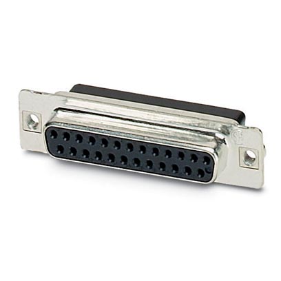 VS-25-BU-DSUB-CD-G    D-SUB contact carrier, shell size 3, for 25 signal contacts, contact type socket, for crimp contacts, straight, fixing with 4-40