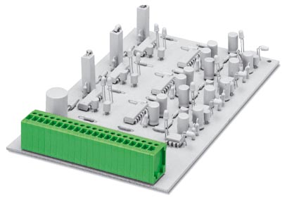FRONT 1,5-V-3,81    PC terminal block, Nominal current: 17.5 A, Nom. voltage: 200 V, Pitch: 3.81 mm, Number of positions: 1, Type of connection: Screw