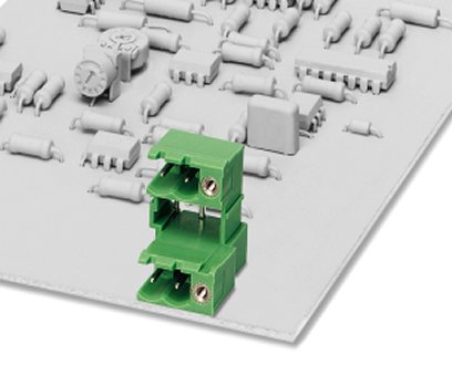 MDSTB 2,5/ 2-GFR-5,08    Header, Nominal current: 10 A, Nom. voltage: 250 V, Pitch: 5.08 mm, Number of positions: 2, Color: green, Assembly: Soldering