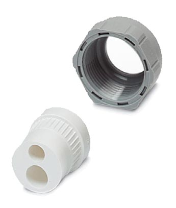 VC-K-KV-PG16 1X3/1X8    Half screw connection Pg16, made of plastic, consisting of rubber seal with several holes and one pressure screw, for cable sc