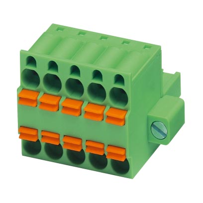 TFKC 2,5/ 5-STF-5,08 AU    Plug component, Nominal current: 12 A, Nom. voltage: 320 V, Pitch: 5.08 mm, Number of positions: 5, Connection type: Spring