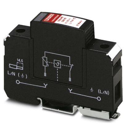 VAL-MS 230/10    10 surge arresters consisting of base element and ground connector with high-capacity varistor, for mounting on NS 35/7.5, nominal vo