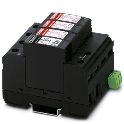 VAL-MS 230/3+1/FM-UD    Surge voltage arrester 4-channel, for mounting on NS 35/7.5, with remote indicator contact. 230 V AC