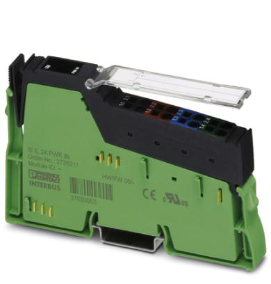 IB IL 24 PWR IN/2F-DF-2MBD-PAC    Inline power terminal block, complete with accessories (connector and labeling field), 24 V DC, with fuse (main and