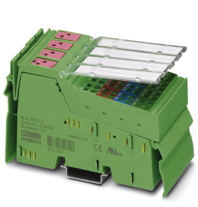 IB IL 24 DO 8-2MBD-PAC    Inline digital output terminal block, complete with accessories (connector and labeling field), 8 outputs, 24 V DC, transmis