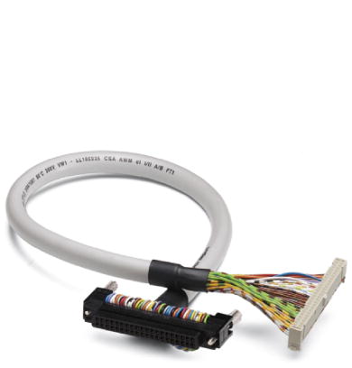 CABLE-FCN40/1X50/ 1,0M/M340    Assembled round cable (40-pos. Fujitsu strip on 50-pos. FLK strip) for coupling 32 channels to I/O cards of MODICON^? M