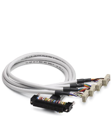 CABLE-FCN40/4X14/ 4,0M/M340    Assembled round cable (40-pos. Fujitsu strip on four 14-pos. FLK strips) for coupling 32 channels to I/O cards of MODIC