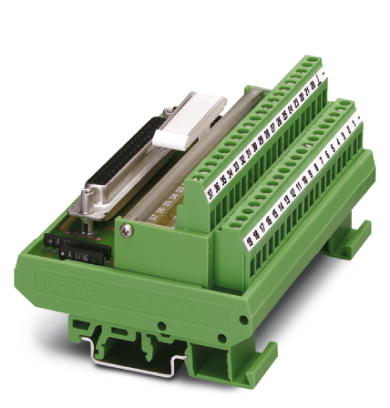FLKM-D 9 SUB/B/LA    VARIOFACE module, with screw connection and D-Subminiature socket strip, for mounting on NS 35/7.5 or NS 32, with LED, 9-pos.