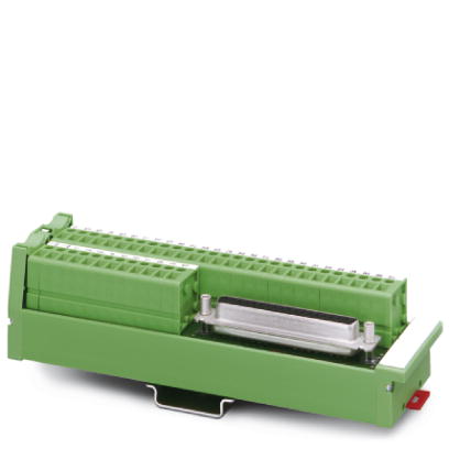 UM 45-D37SUB/B/FRONT/Q    VARIOFACE SLIM LINE, with screw connection and D-subminiature socket strip, for assembly at a right angle on NS 35/7.5, 37 p