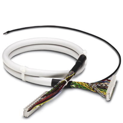 FLK 50/EZ-DR/ 50/KONFEK/S    Round shielded cable set, with two 50-pos. socket strips (1:1 connection), for connecting 32 channels, cable length: 0.5