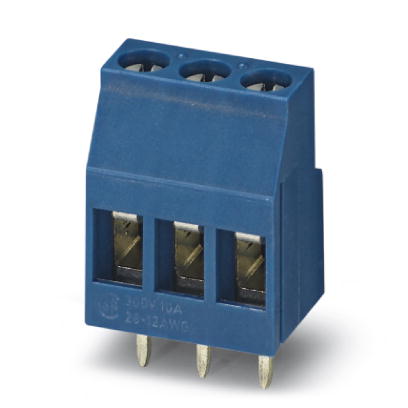 MKDS 3/ 2-B-5,08 BU    PC terminal block, Nominal current: 24 A, Nom. voltage: 250 V, Pitch: 5.08 mm, Number of positions: 2, Type of connection: Scre