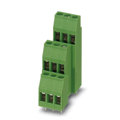 MK3DS 3/ 3-5,08    PC terminal block, Nominal current: 17.5 A, Nom. voltage: 250 V, Pitch: 5.08 mm, Number of positions: 3, Type of connection: Screw
