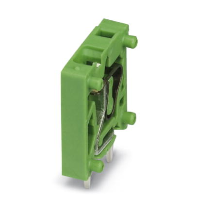 ZFKDS 1-V-3,81    PC terminal block, Nominal current: 12 A, Nom. voltage: 250 V, Pitch: 3.81 mm, Number of positions: 1, Type of connection: Spring-ca